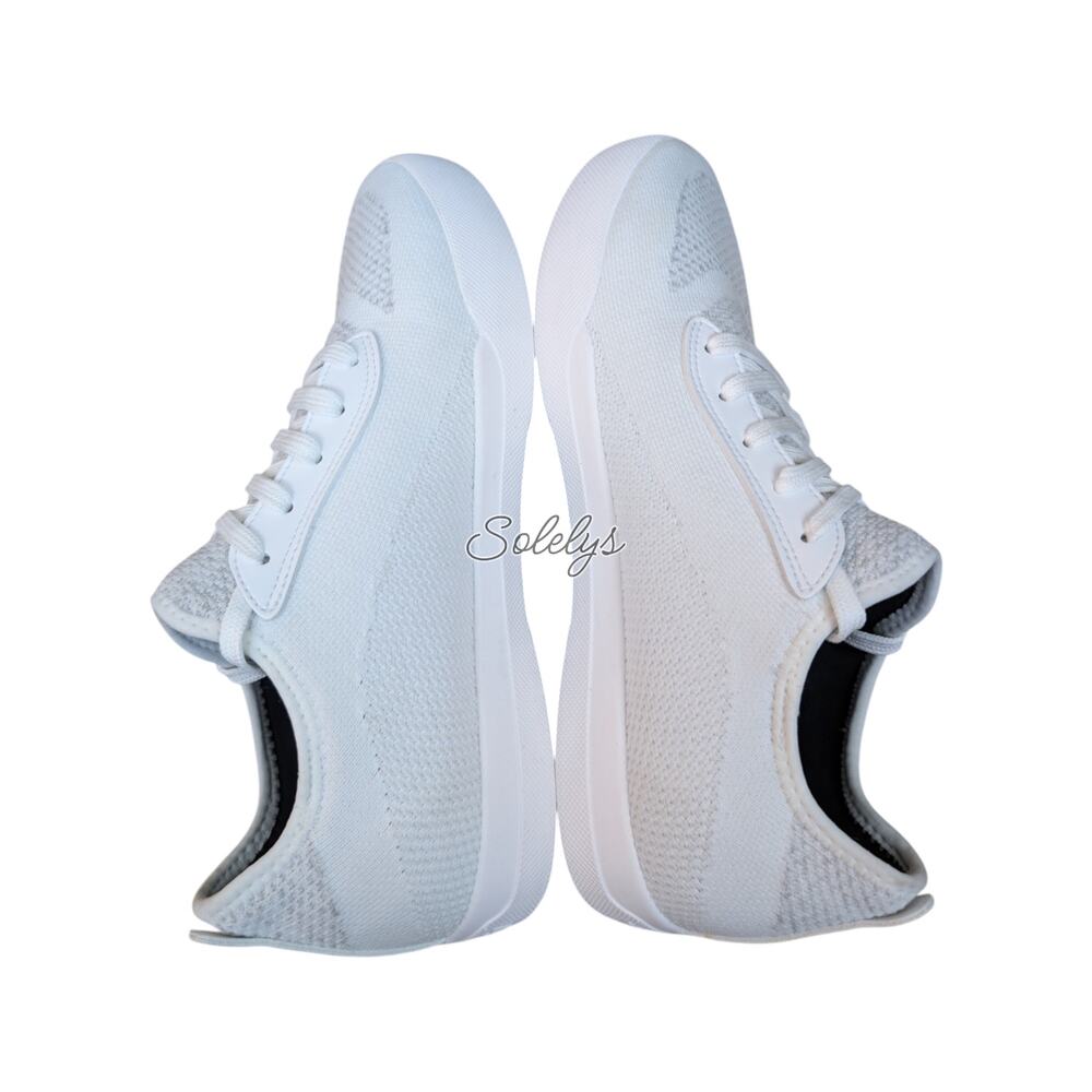 Vessi Weekend Womens 10 Marble White Waterproof Knit Dyma-Tex Lace Up Sneaker - Picture 8 of 9